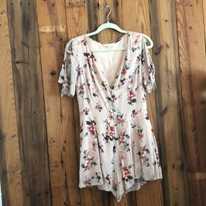 Blush flowy romper